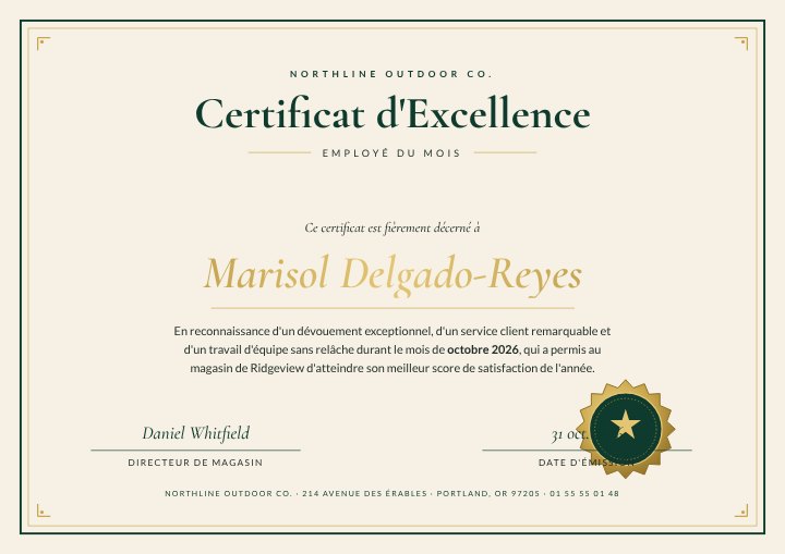 Employee award