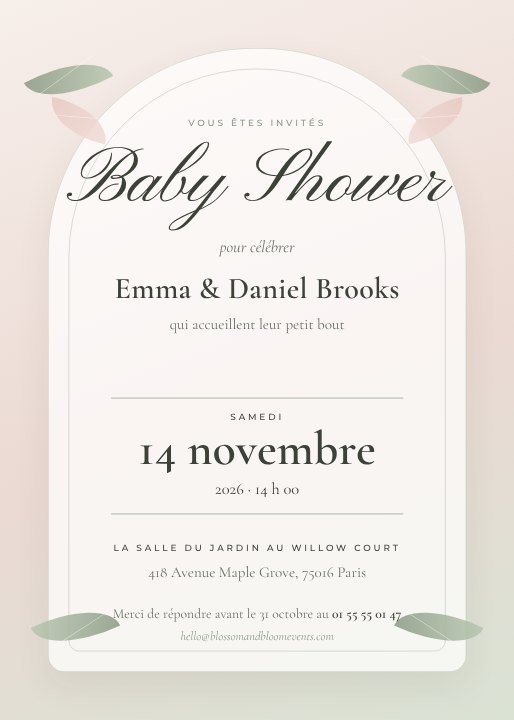 Baby shower invitation