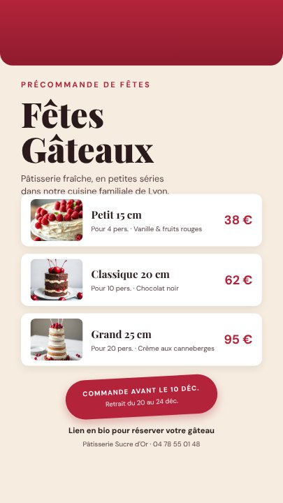 Bakery pre-order story