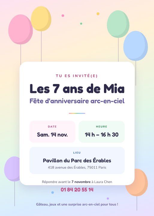 Birthday party invitation