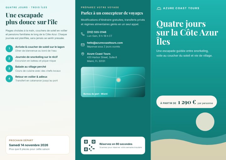 Travel package brochure