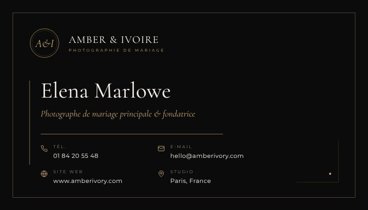 Photographer business card
