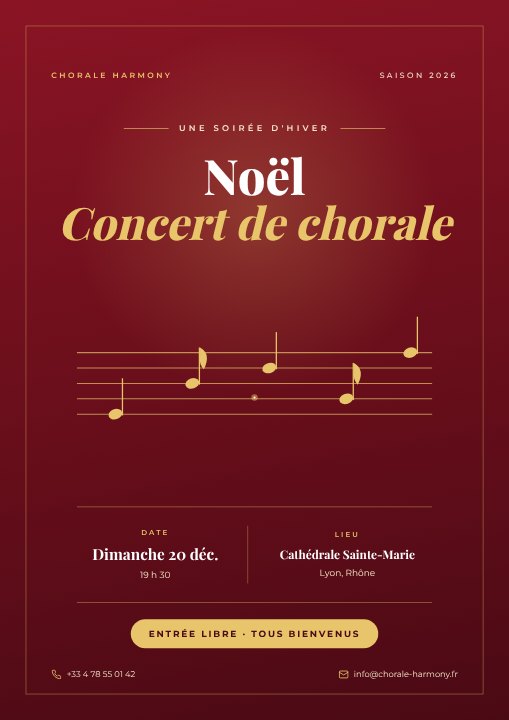 Choir concert poster