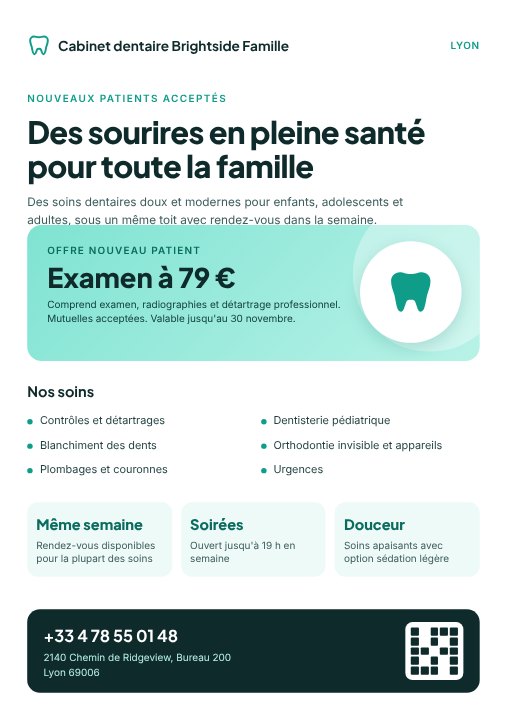 Dental clinic flyer