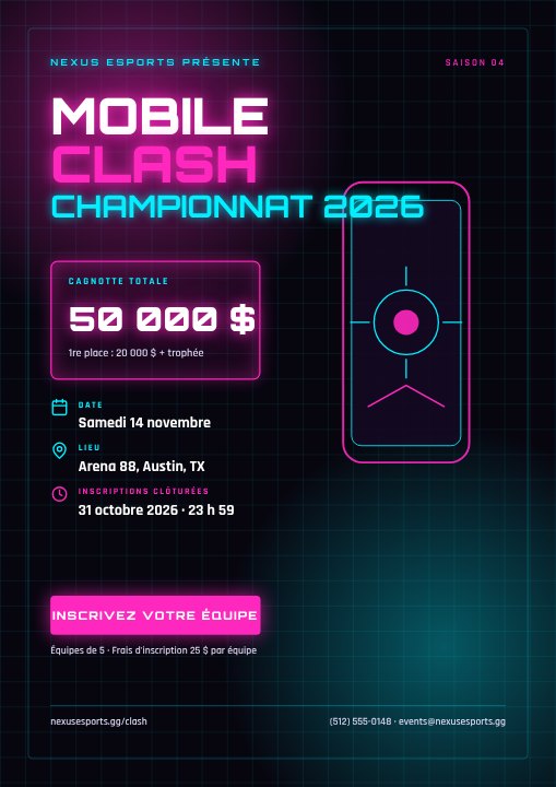 Esports tournament poster