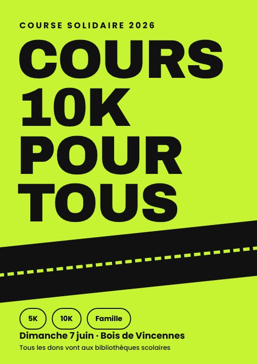 Charity run poster
