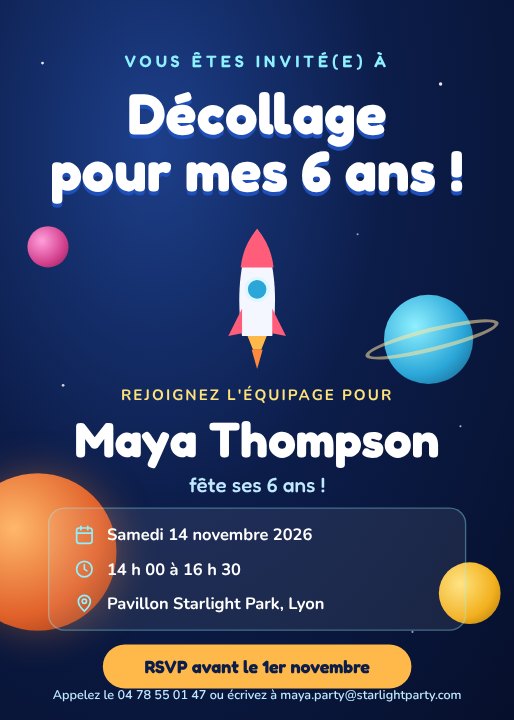 Kids birthday invitation