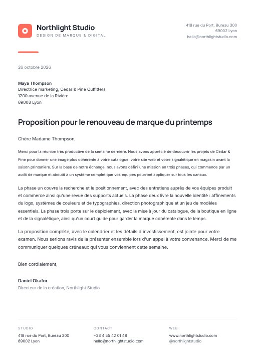 Agency letterhead