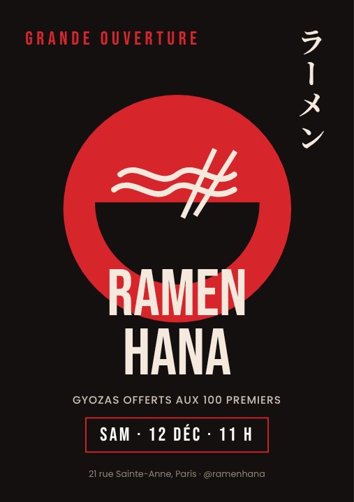Grand opening flyer