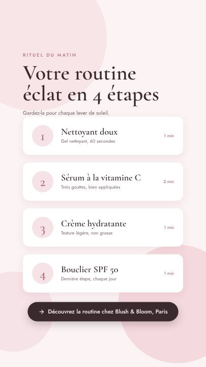 Skincare routine story