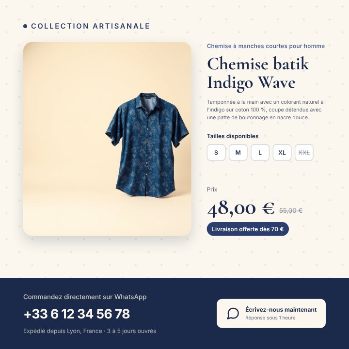 WhatsApp catalog item