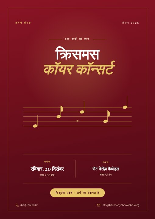 Choir concert poster