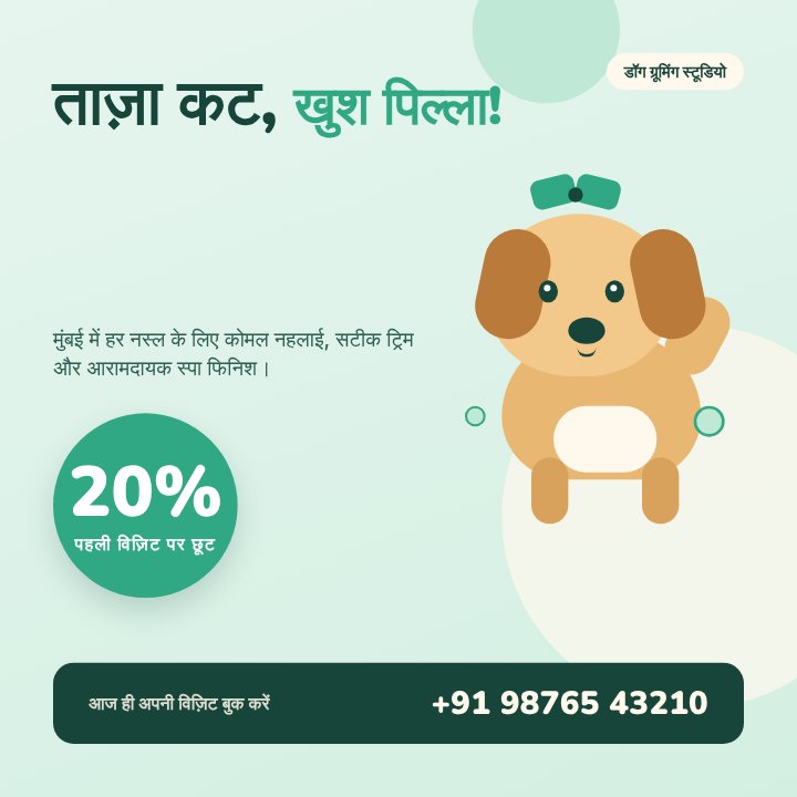 Pet grooming promo