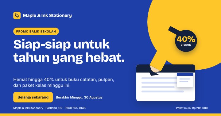 Promo kembali ke sekolah