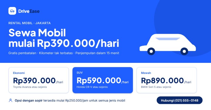 Promo rental mobil