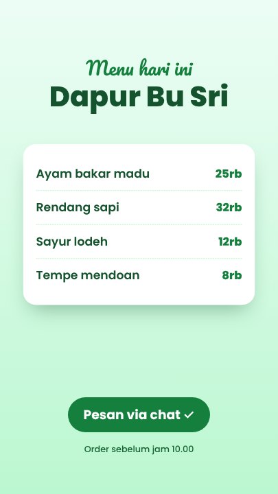 Status menu WhatsApp