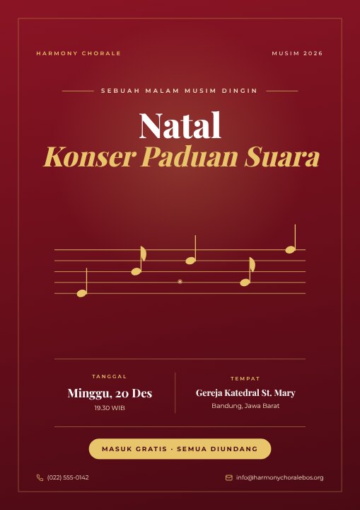 Poster konser paduan suara
