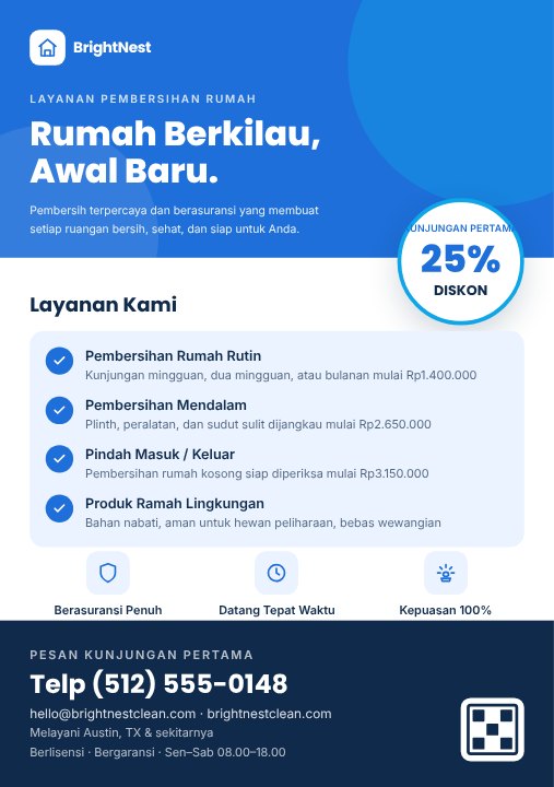 Flyer jasa kebersihan