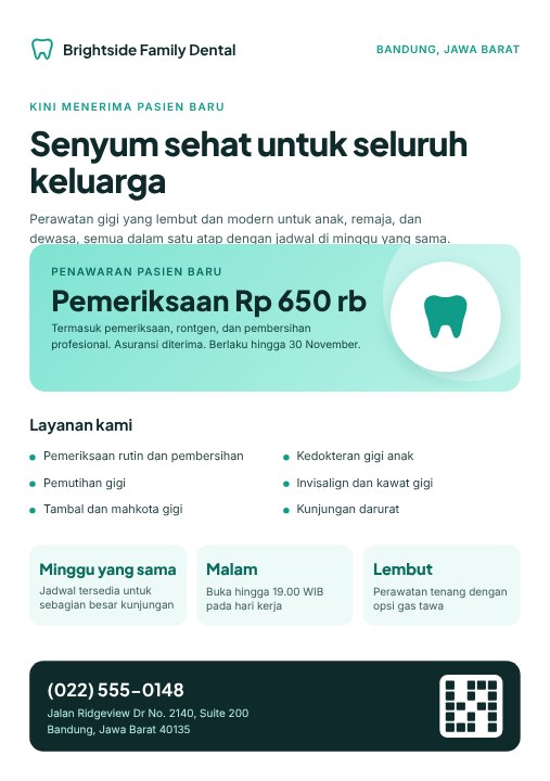 Pamflet klinik gigi