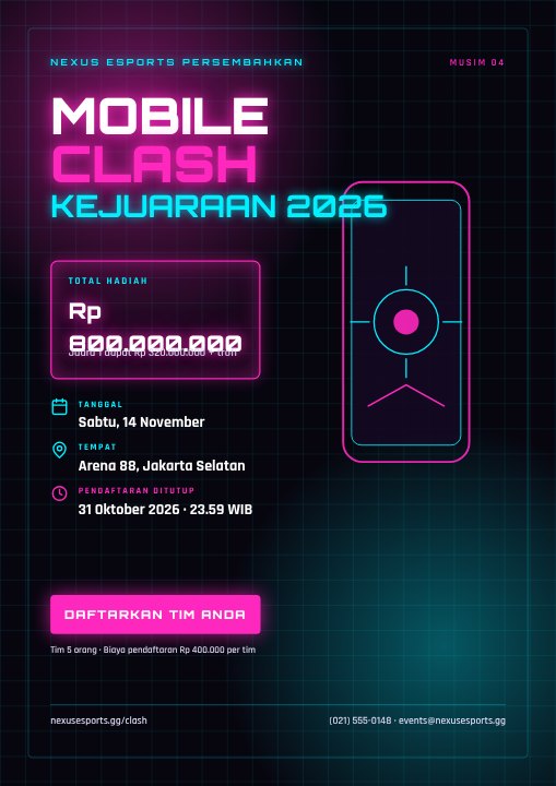 Poster turnamen esports