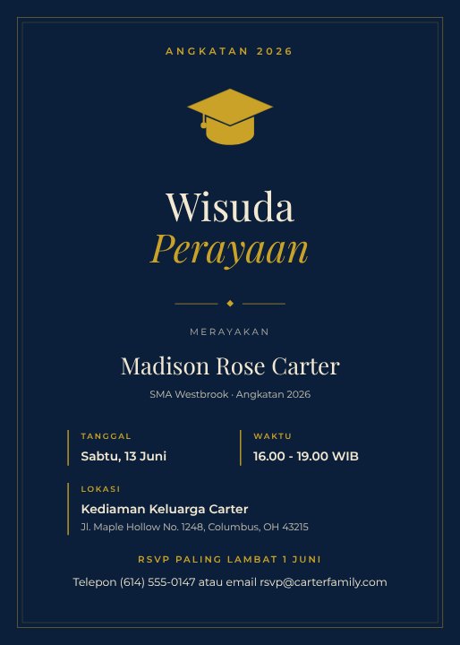 Undangan pesta wisuda