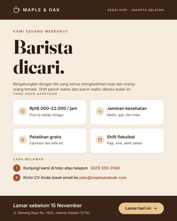 Lowongan barista