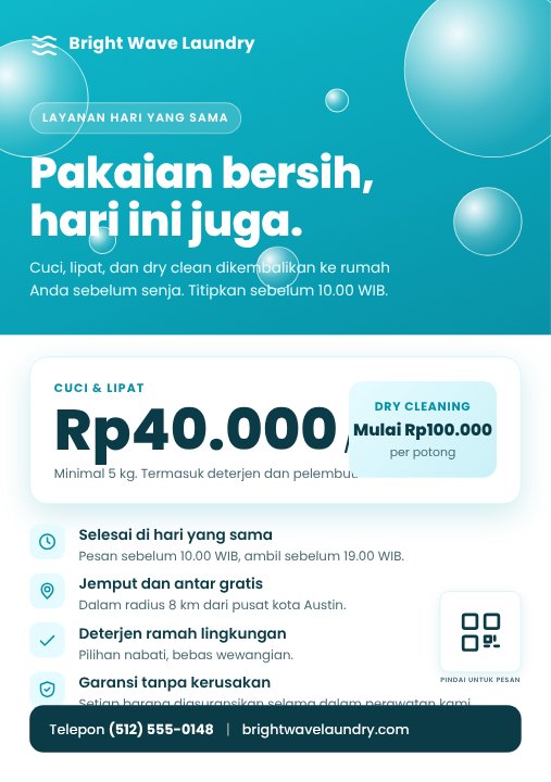 Pamflet laundry