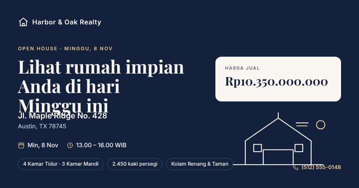 Post open house properti