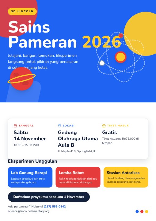 Poster pameran sains