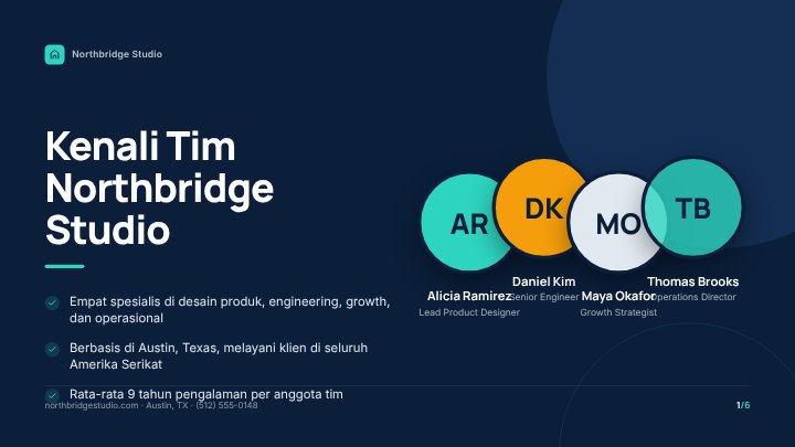 Slide perkenalan tim