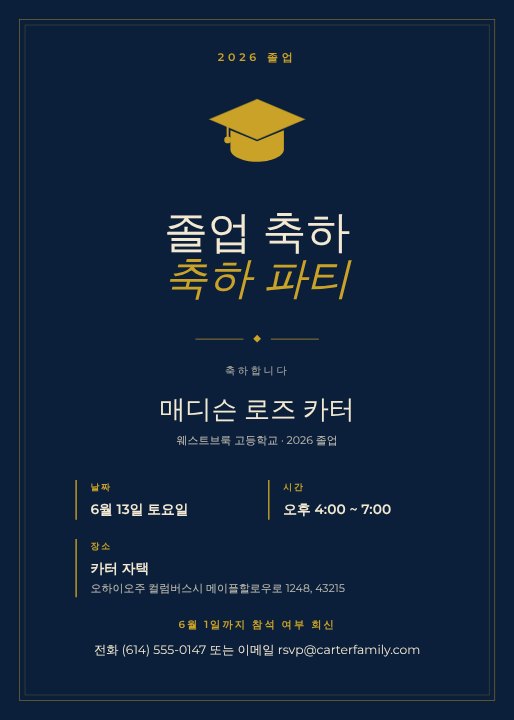 Graduation party invitation