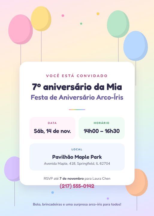 Birthday party invitation