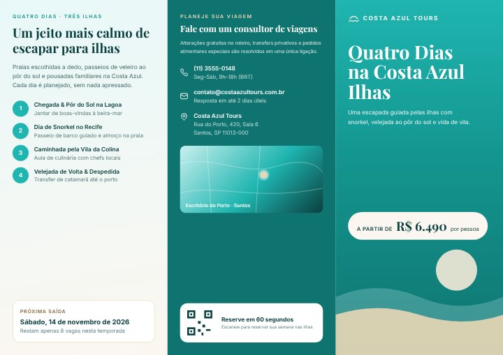 Travel package brochure