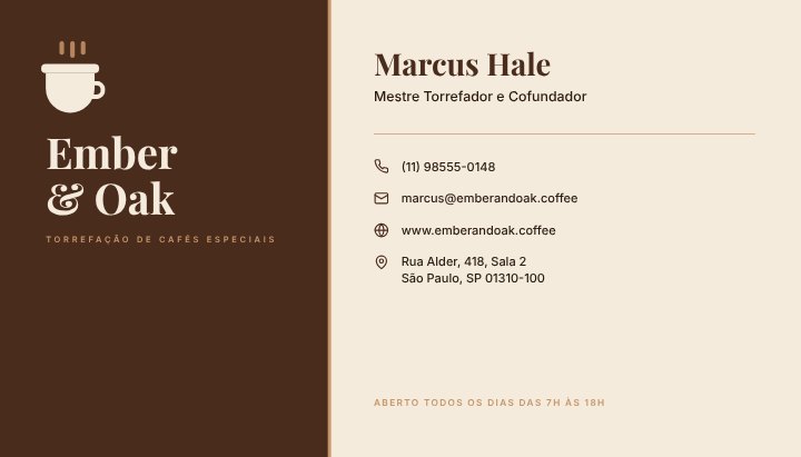 Café business card