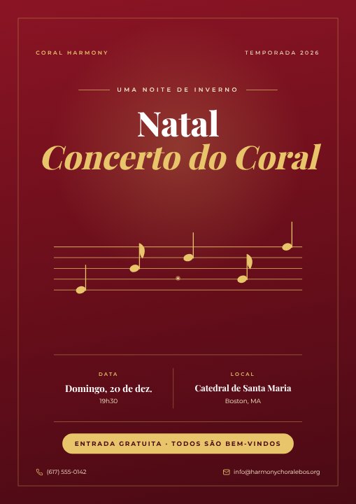 Choir concert poster