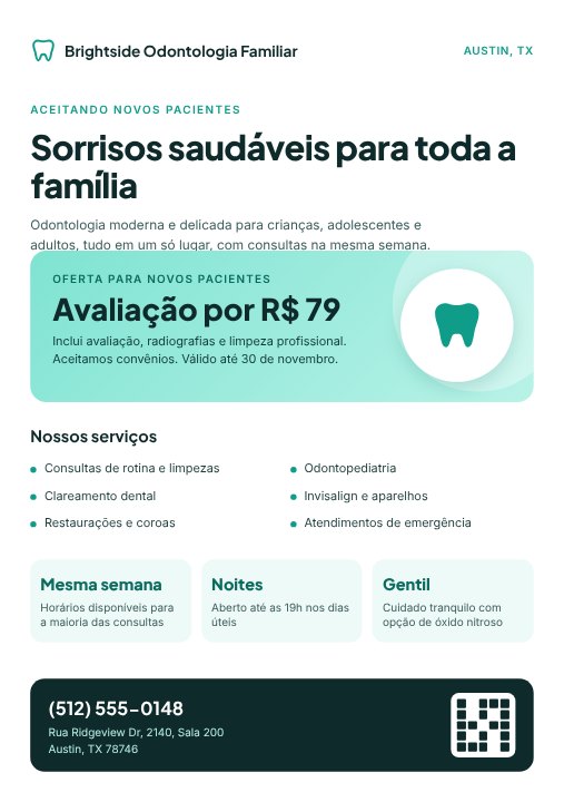 Dental clinic flyer