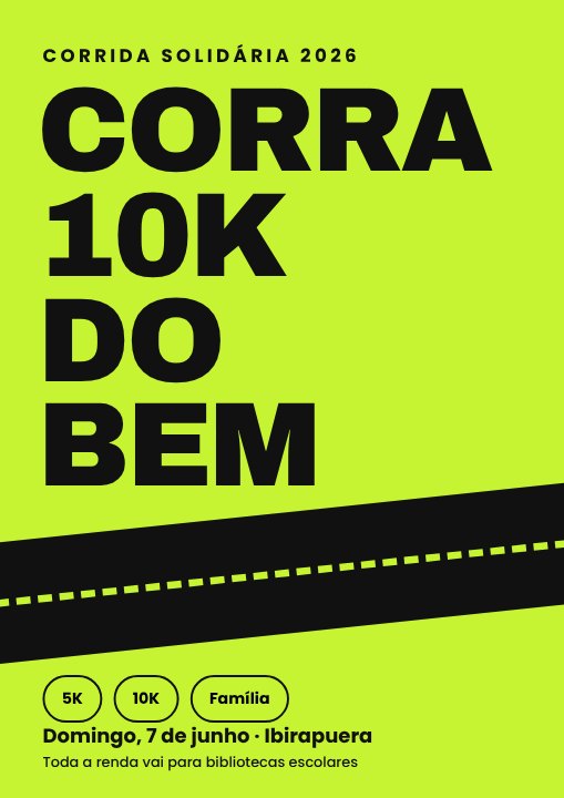 Charity run poster