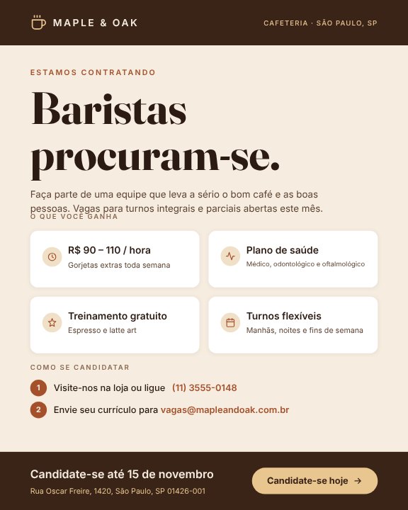 Hiring baristas