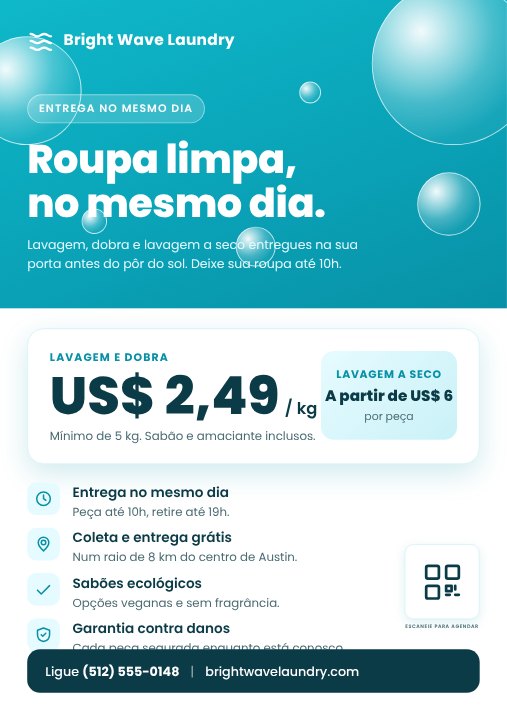 Laundry service flyer