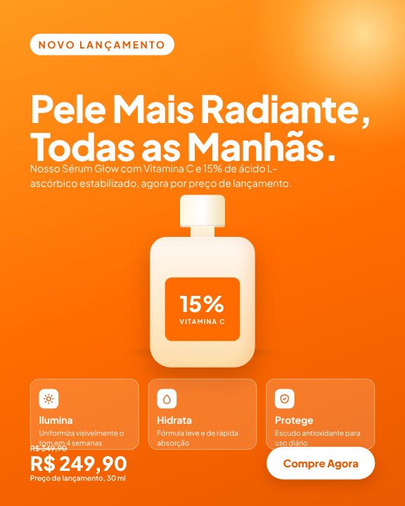 Skincare serum launch