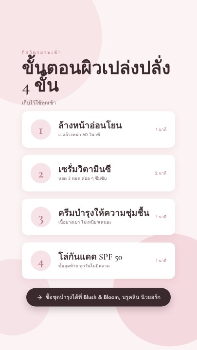Skincare routine story