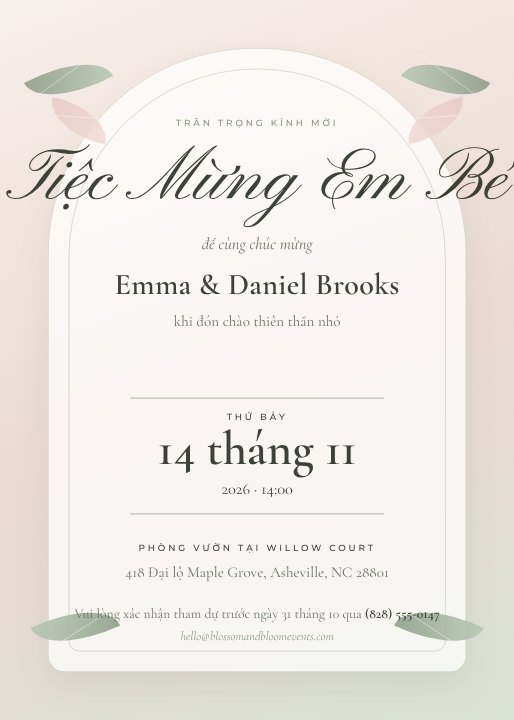 Baby shower invitation