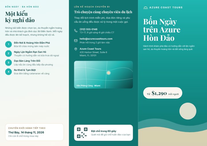 Travel package brochure