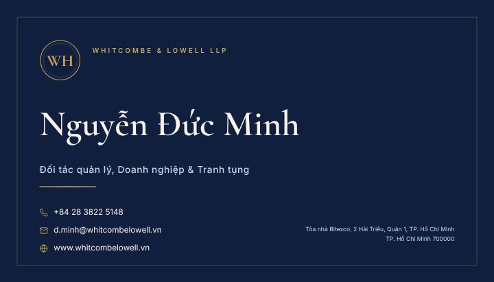 Law firm business card
