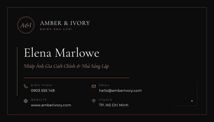 Photographer business card
