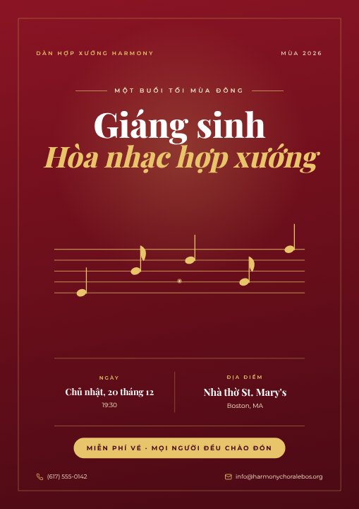 Choir concert poster