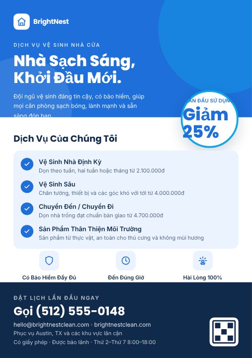 Cleaning service flyer