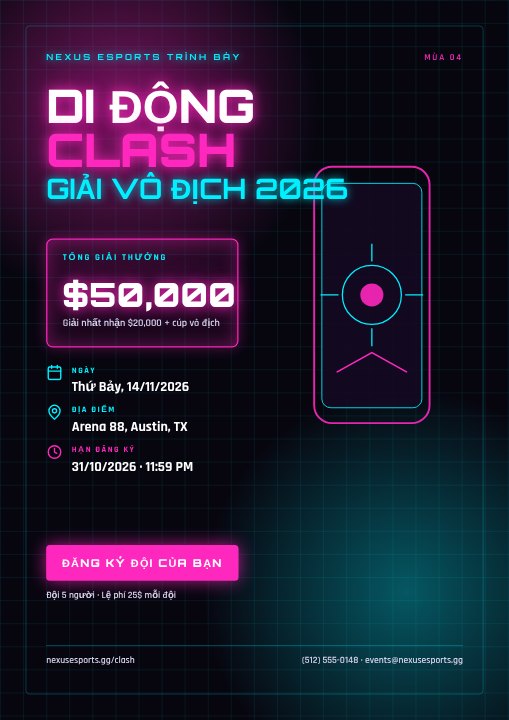 Esports tournament poster