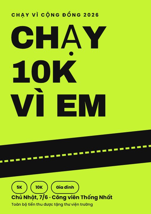 Charity run poster