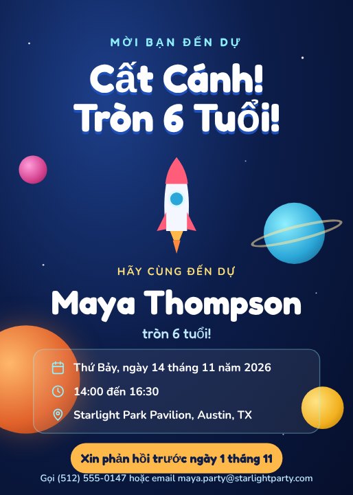 Kids birthday invitation